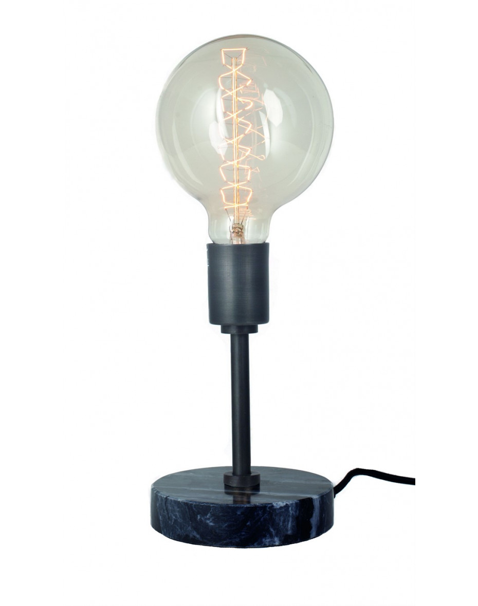 Stolná lampa s mramorovým podstavcom - Narvic 30 cm výška